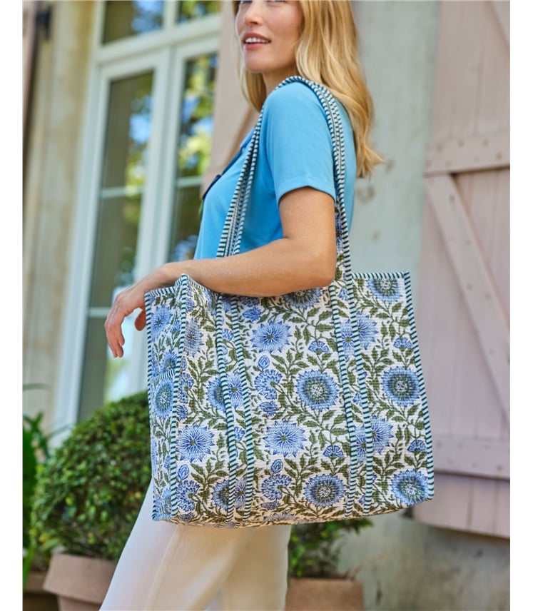 Cotton Quilted Tote Bag