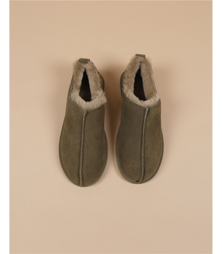 Mens Suede & Sheepskin Short Boot