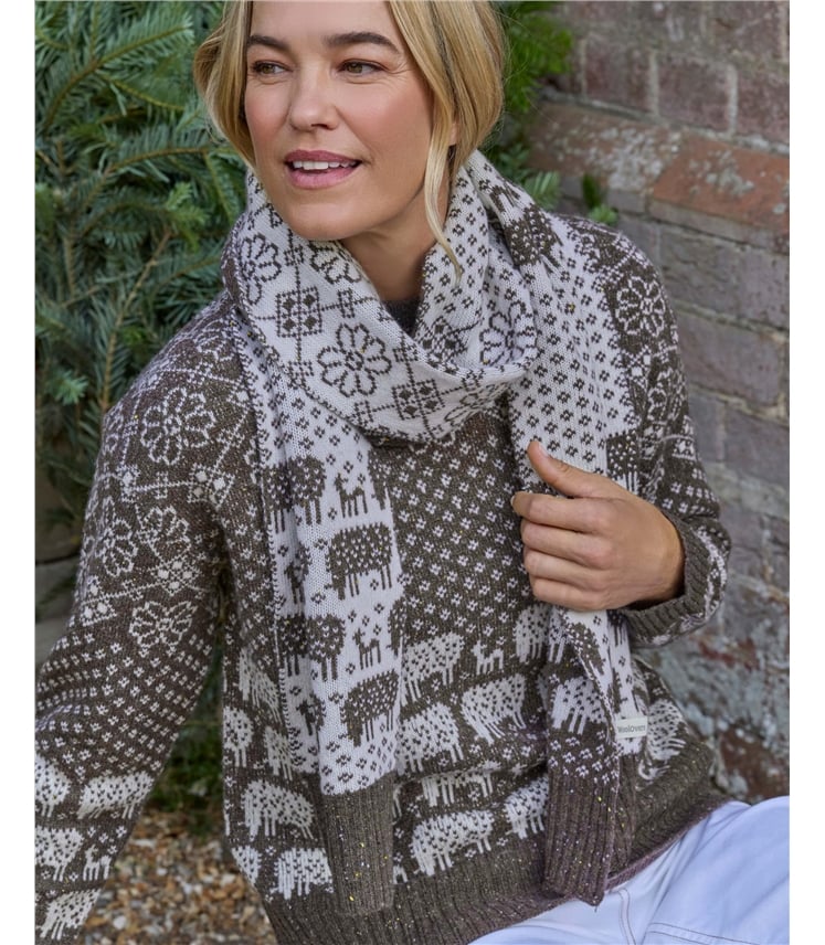 Womens Fairisle Scarf
