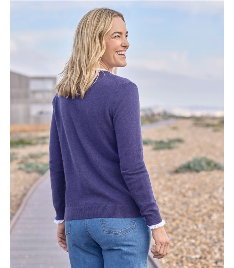 Cashmere Merino Crew Neck Cardigan