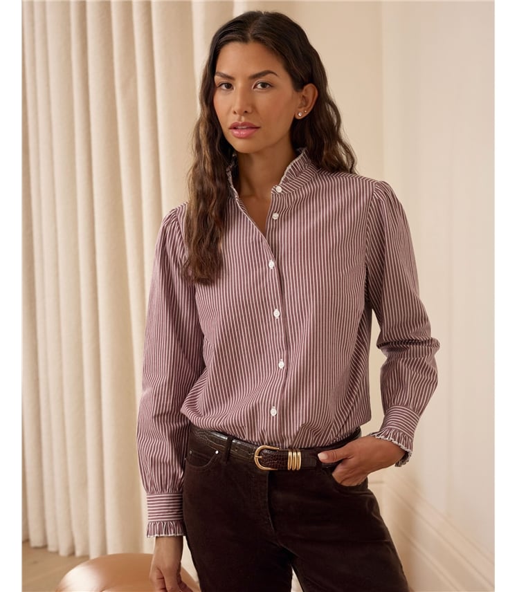 Cotton Frill Neck Shirt