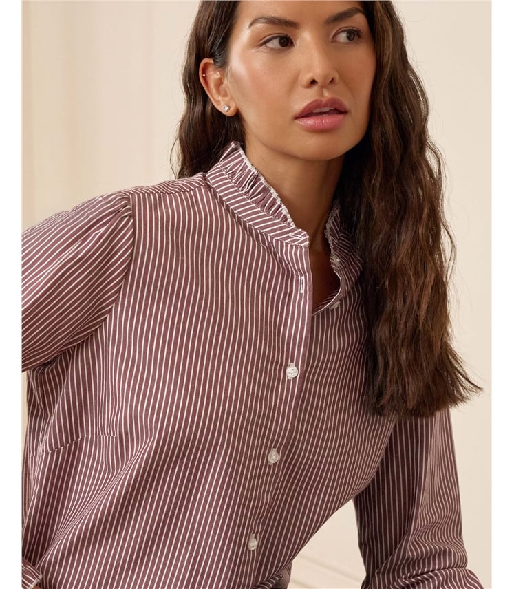 Cotton Frill Neck Shirt