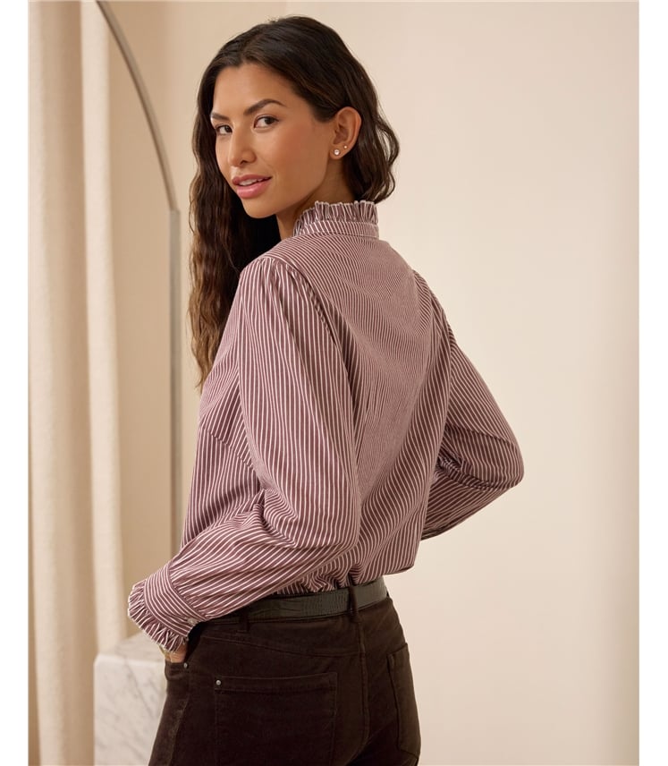 Cotton Frill Neck Shirt