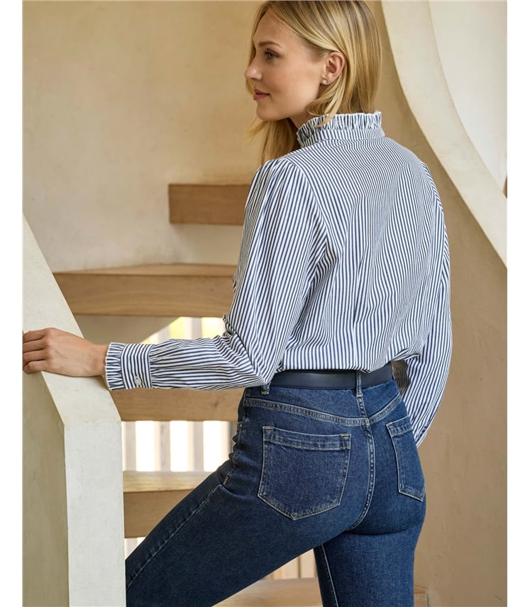 Cotton Frill Neck Shirt