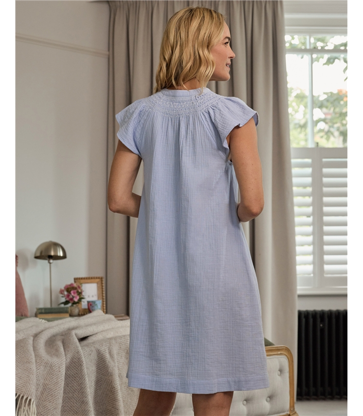 Shirred Angel Sleeve Nightie