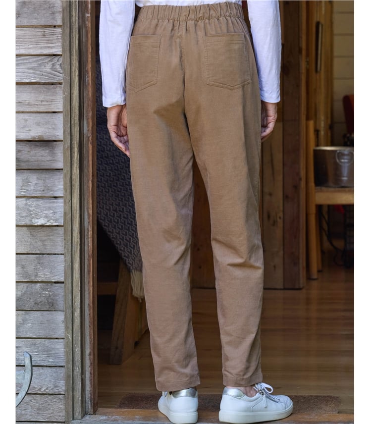 Relaxed Elasticated Waist Cord Trousers