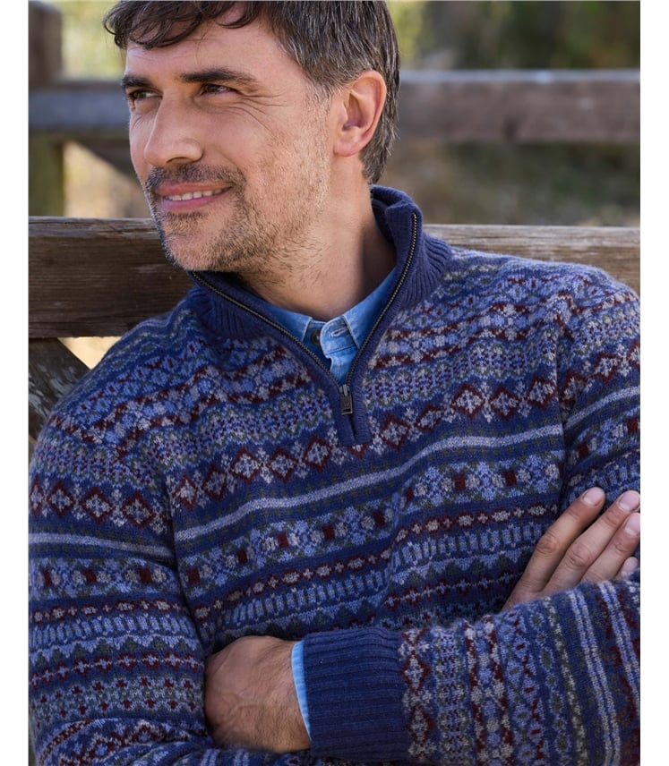 Half Zip Fairisle Jumper