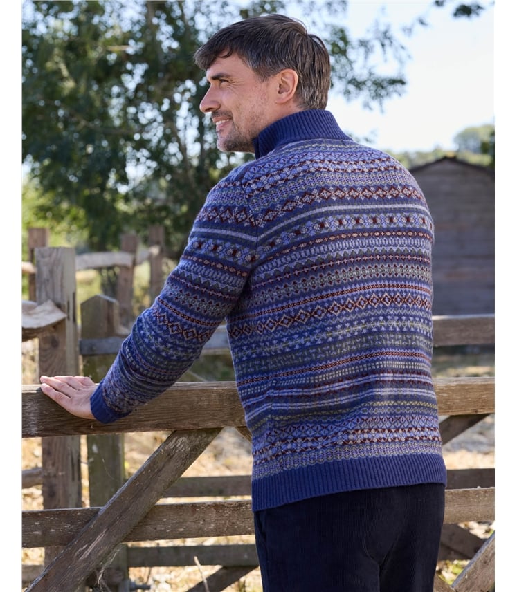 Half Zip Fairisle Jumper