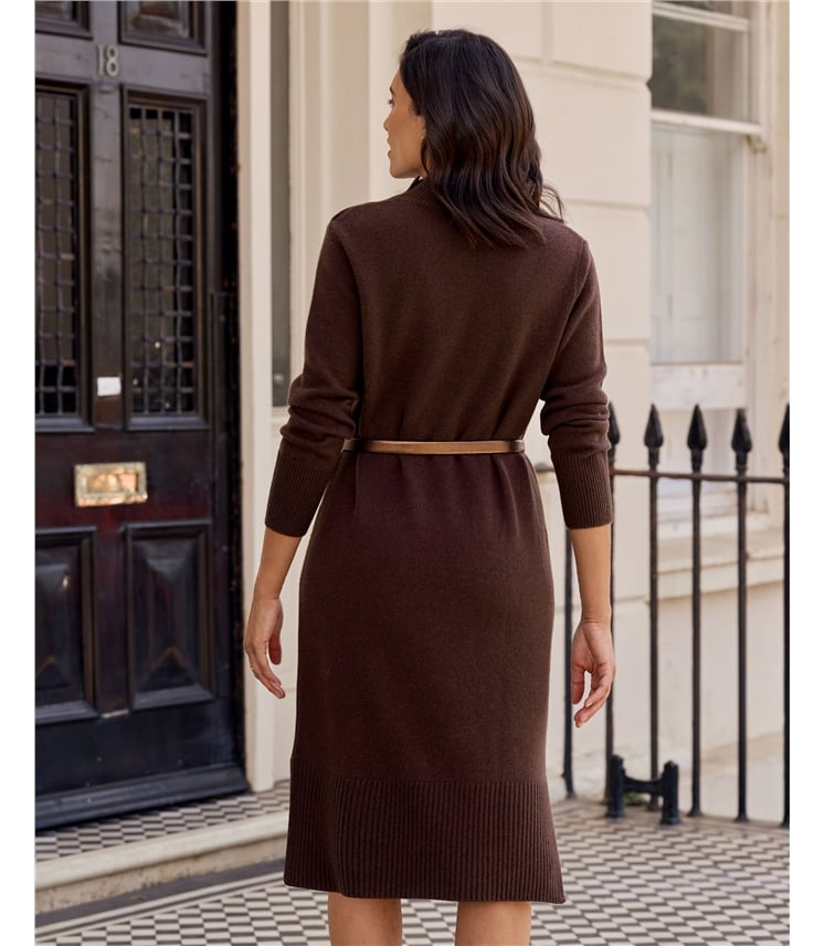 Wool Cashmere Button Dress