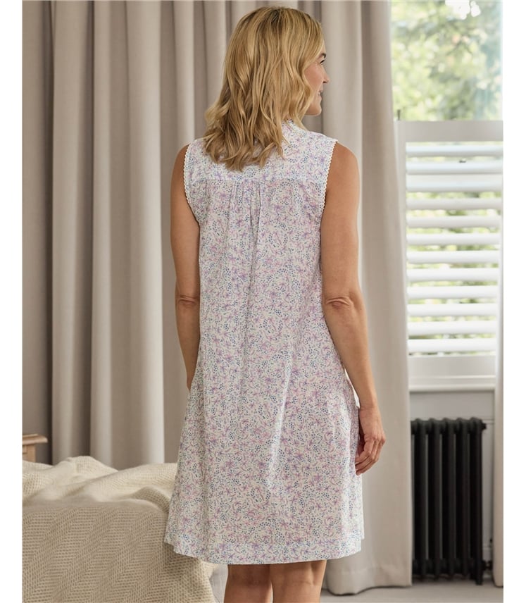 Sleeveless Frill Collar Nightie