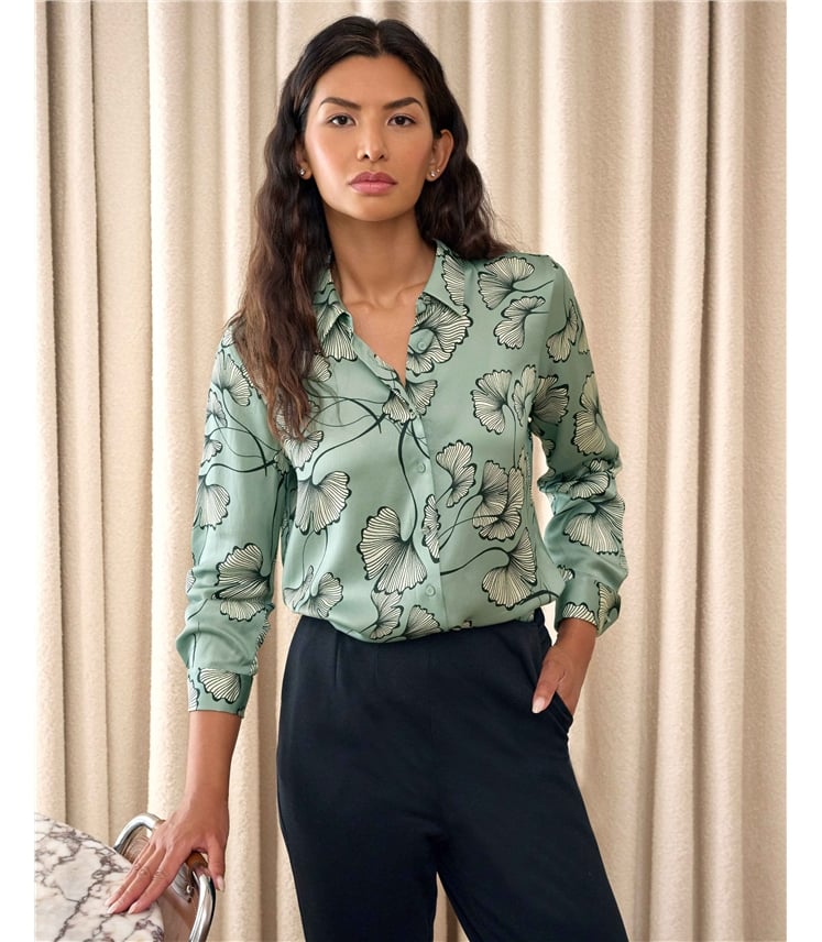 Sand Washed Pure Silk Satin Blouse