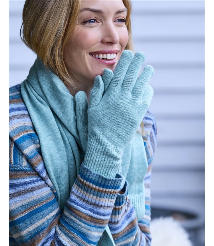 Gants côtelés en mérinos de Cashmere