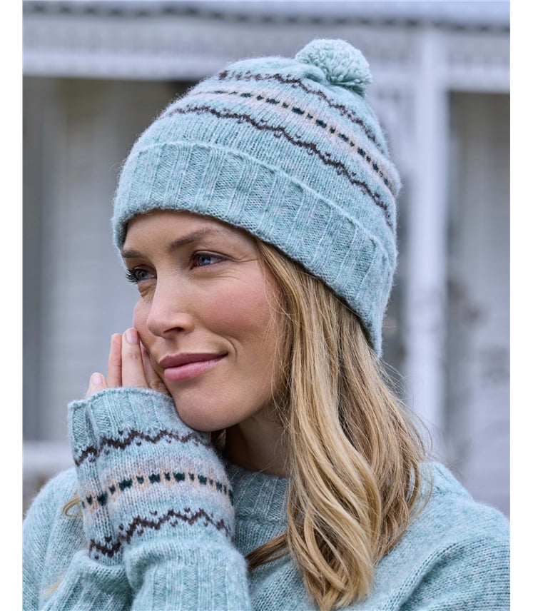 Womens Lambswool Fairisle Hat