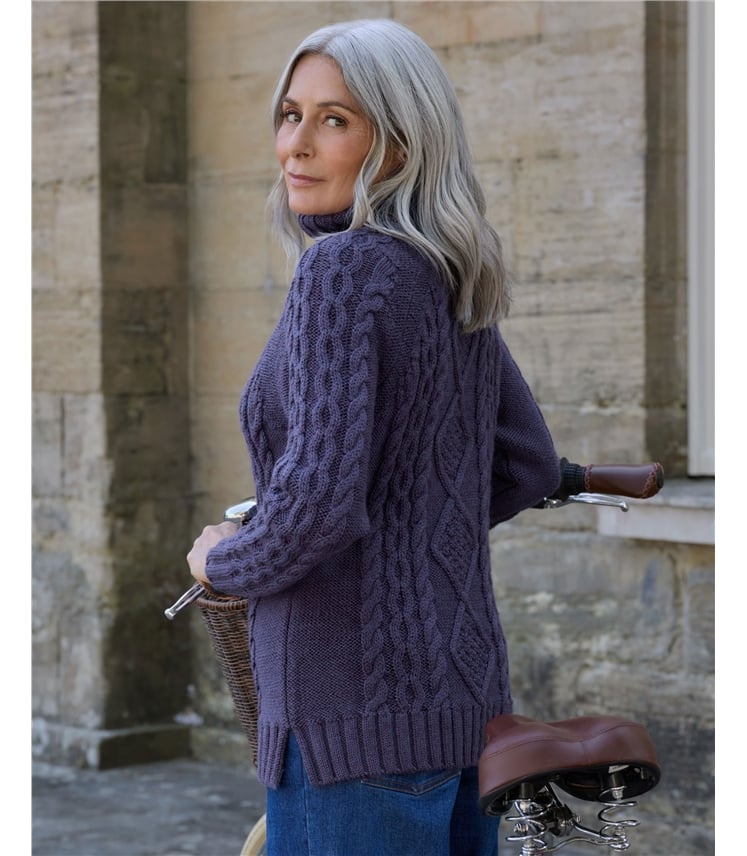 Pure Wool Polo Neck Jumper