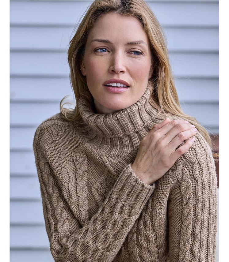 Pure Wool Polo Neck Jumper