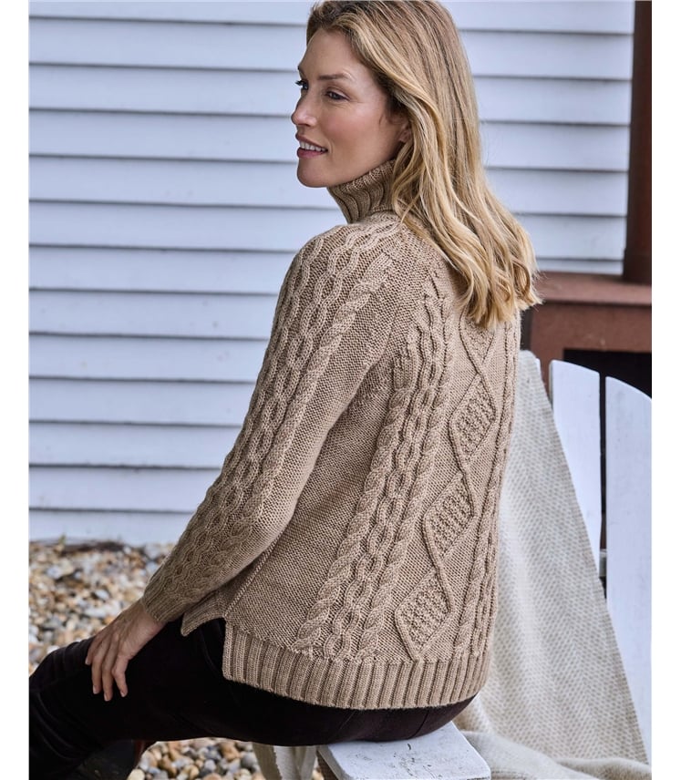 Pure Wool Polo Neck Jumper