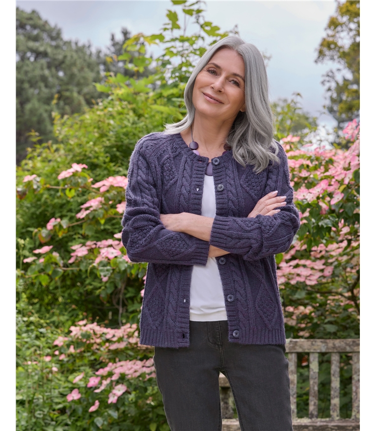 Cable Button Cardigan