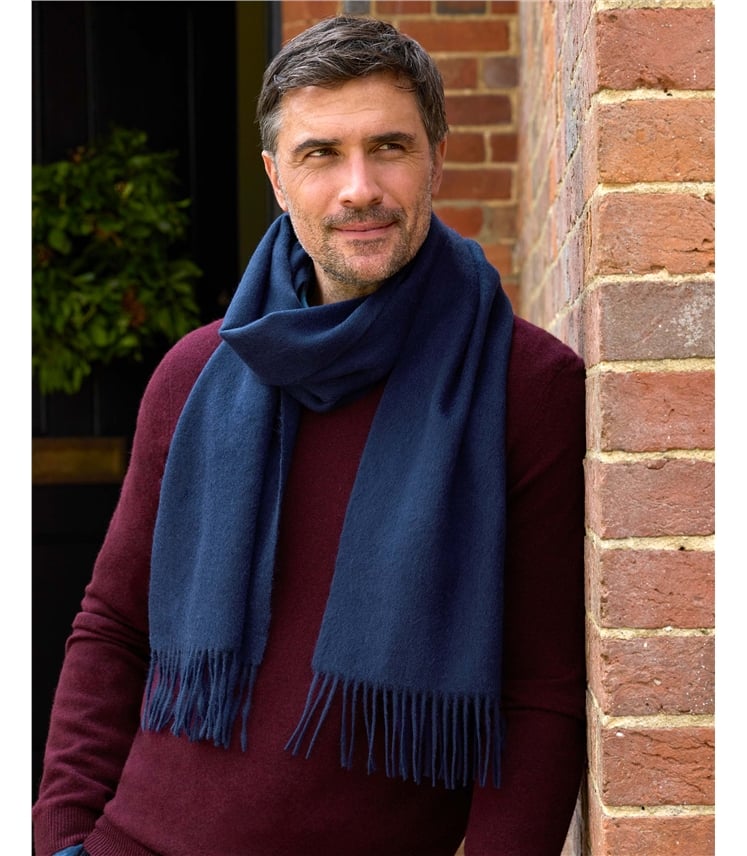 Mens Pure Wool Scarf