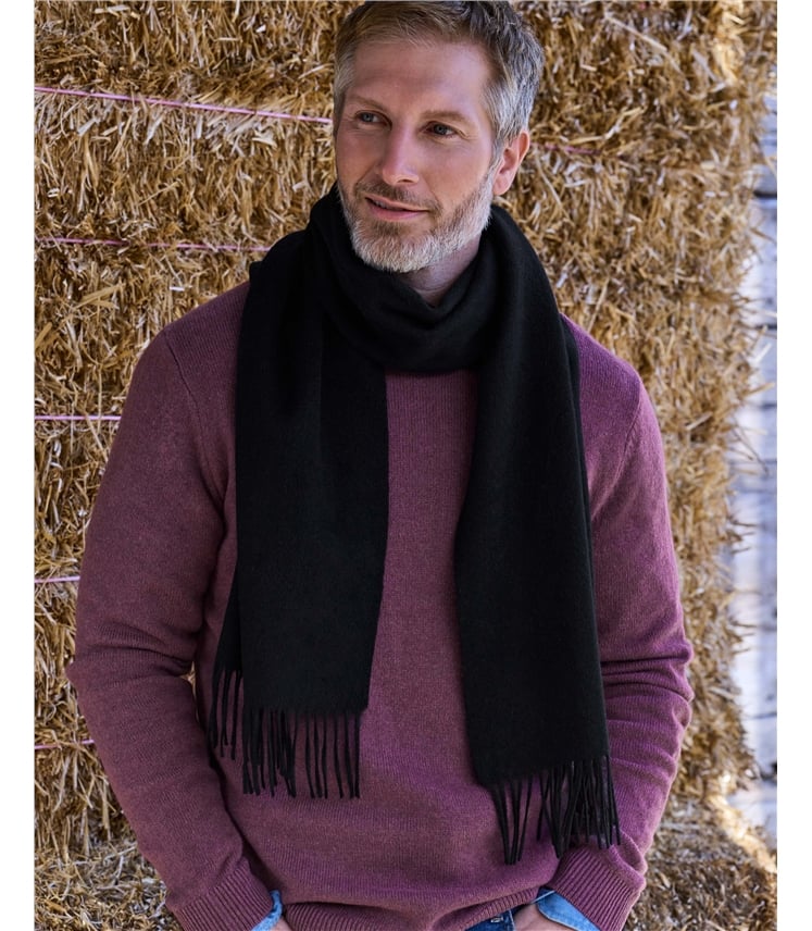 Mens Pure Wool Scarf