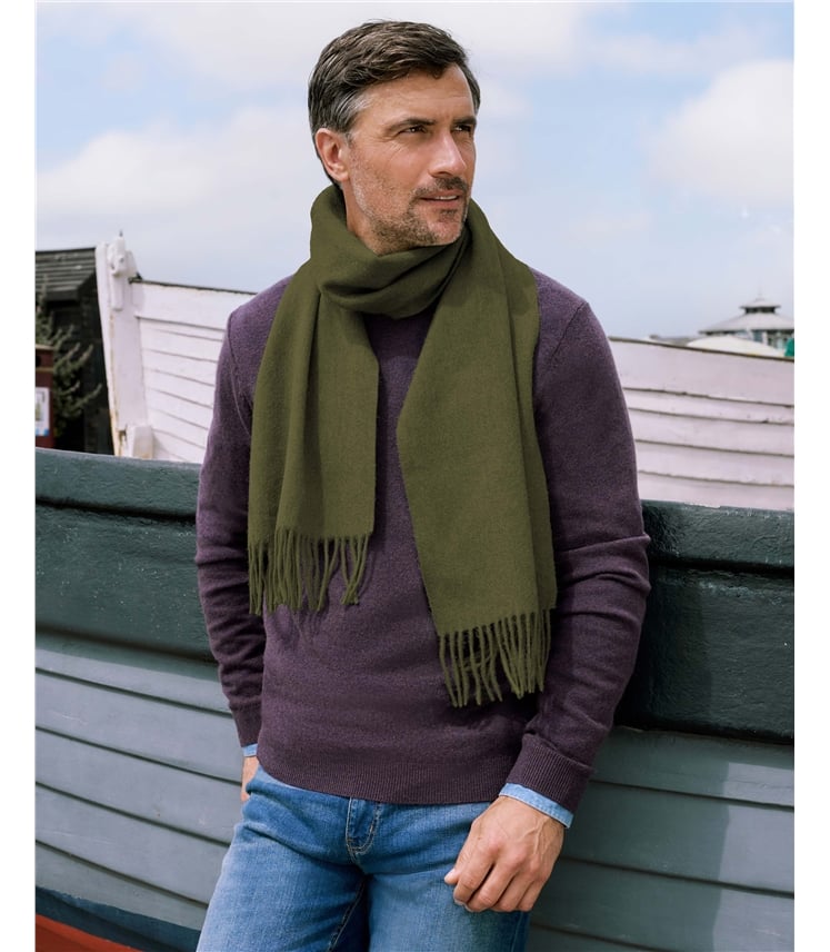 Mens Pure Wool Scarf