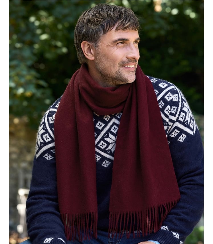 Mens Pure Wool Scarf