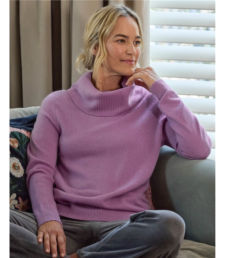 Pure Cashmere Cowl Neck Jumper
