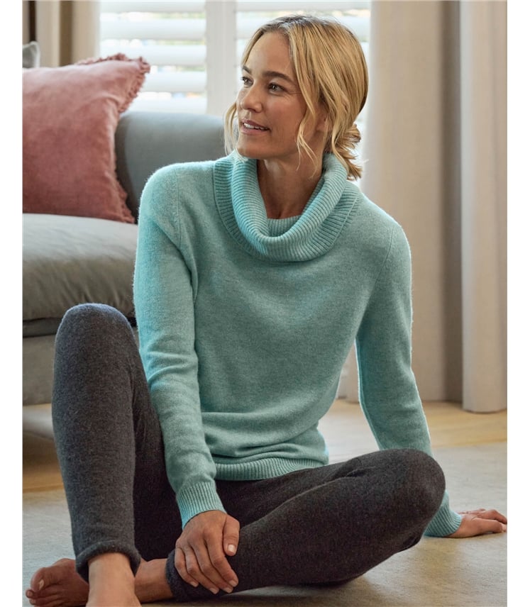 Pure Cashmere Cowl Neck Jumper
