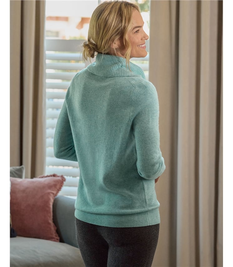 Pure Cashmere Cowl Neck Jumper