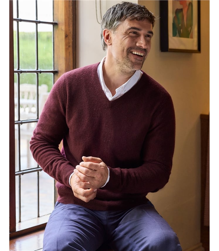 Pure Cashmere V Neck Jumper
