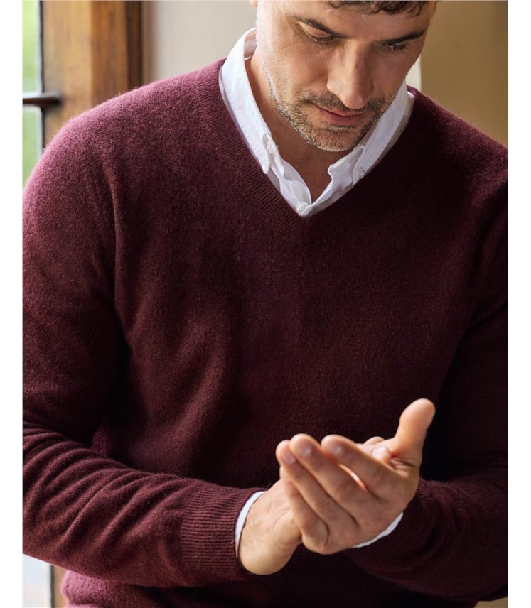 Pure Cashmere V Neck Jumper