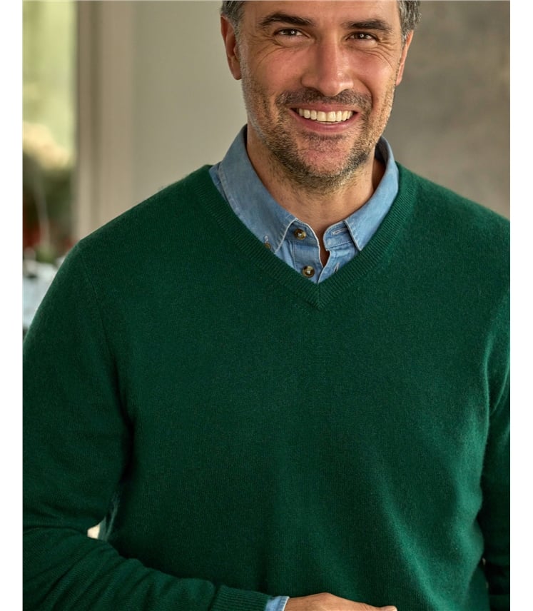 Pure Cashmere V Neck Jumper