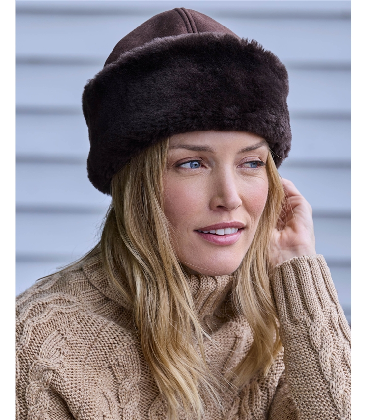 Sheepskin Lined Round Hat