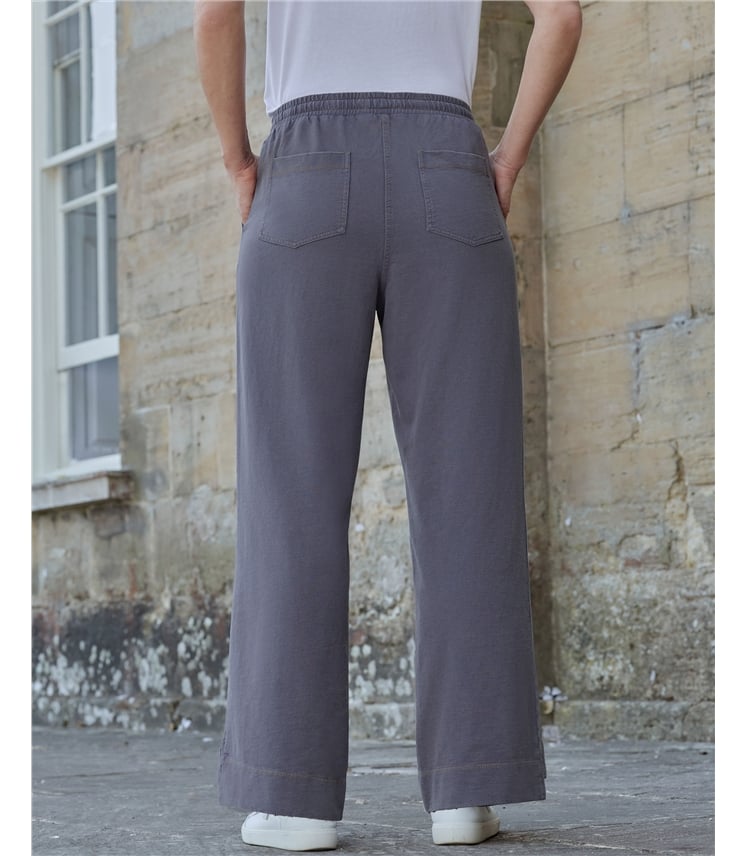 Soft Wide Leg Jersey Trousers