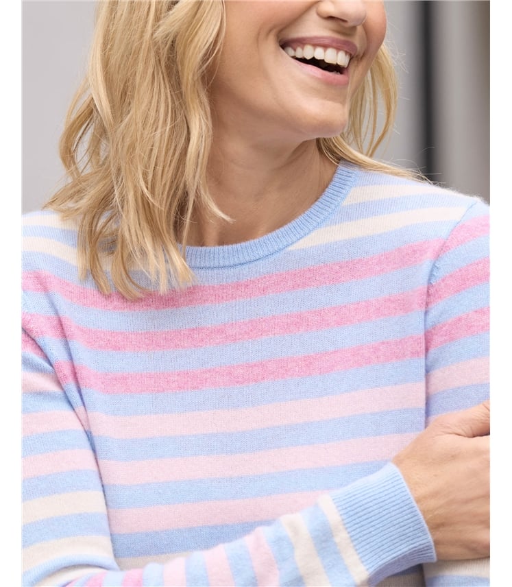 Cashmere and Merino Crew Neck Knitted Jumper