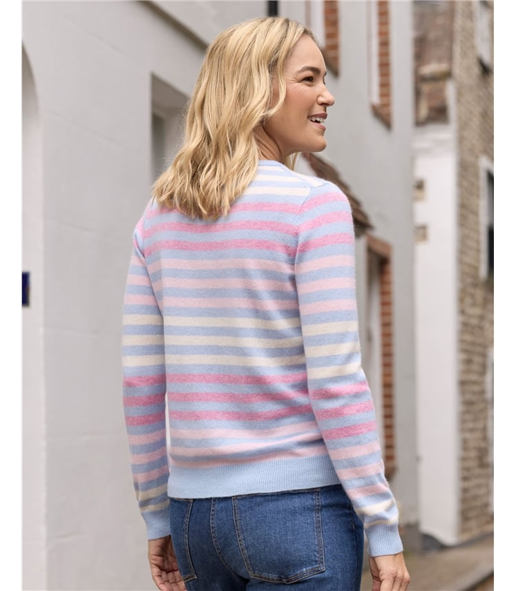 Cashmere and Merino Crew Neck Knitted Jumper