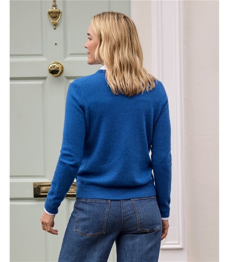 Cashmere and Merino Crew Neck Knitted Jumper