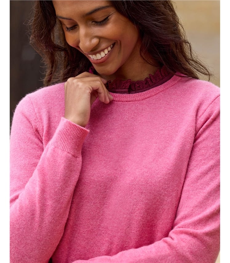 Cashmere and Merino Crew Neck Knitted Jumper
