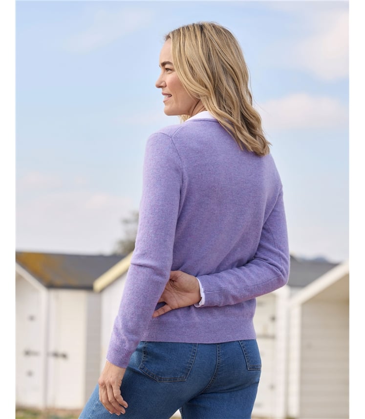 Cashmere & Merino V Neck Knitted Jumper