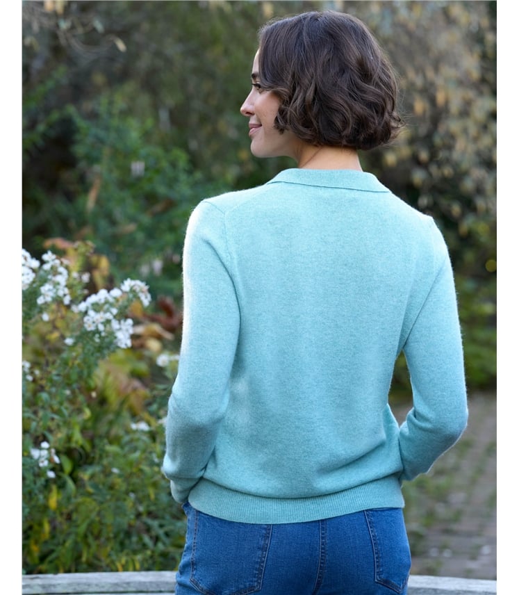 Cashmere and Merino Knitted Polo Shirt
