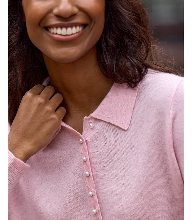 Cashmere and Merino Knitted Polo Shirt