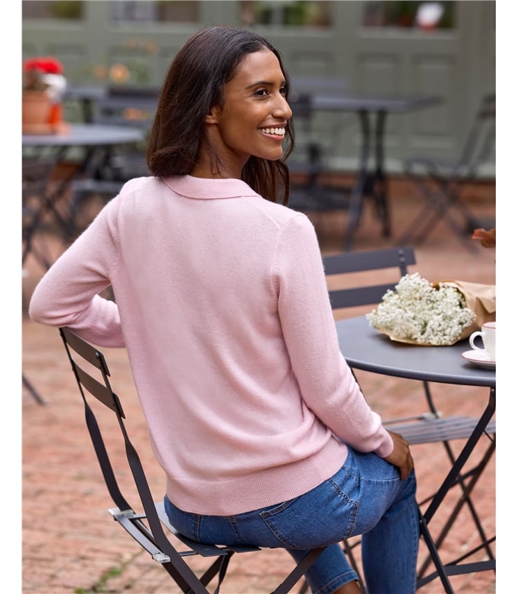 Cashmere and Merino Knitted Polo Shirt