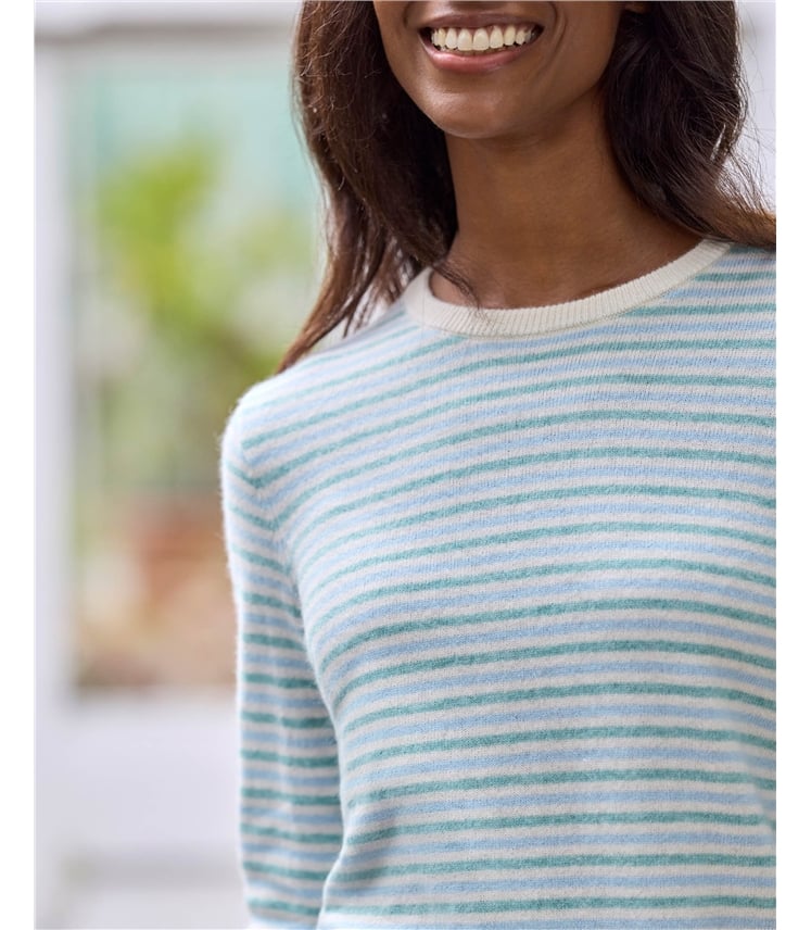 Cashmere and Merino Crew Neck Knitted Jumper
