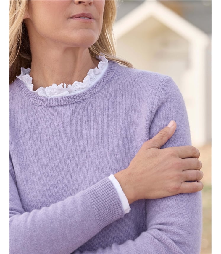 Pull à col rond – Femme – Laine d’agneau certifiée 100% RWS