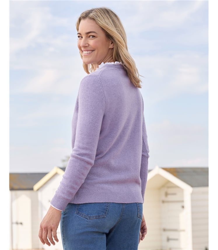 Pull à col rond – Femme – Laine d’agneau certifiée 100% RWS