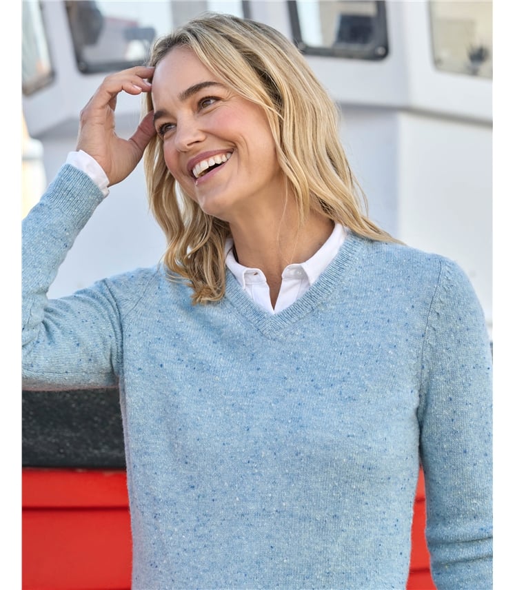 Womens Lambswool V Neck Jumper