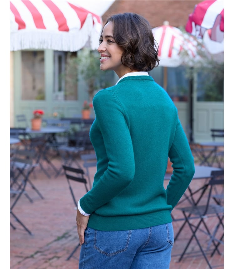Womens Lambswool V Neck Jumper