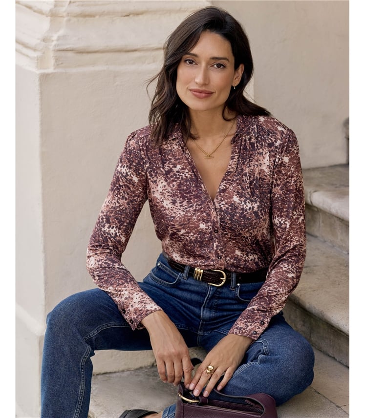 Viscose Jersey V Neck Shirt