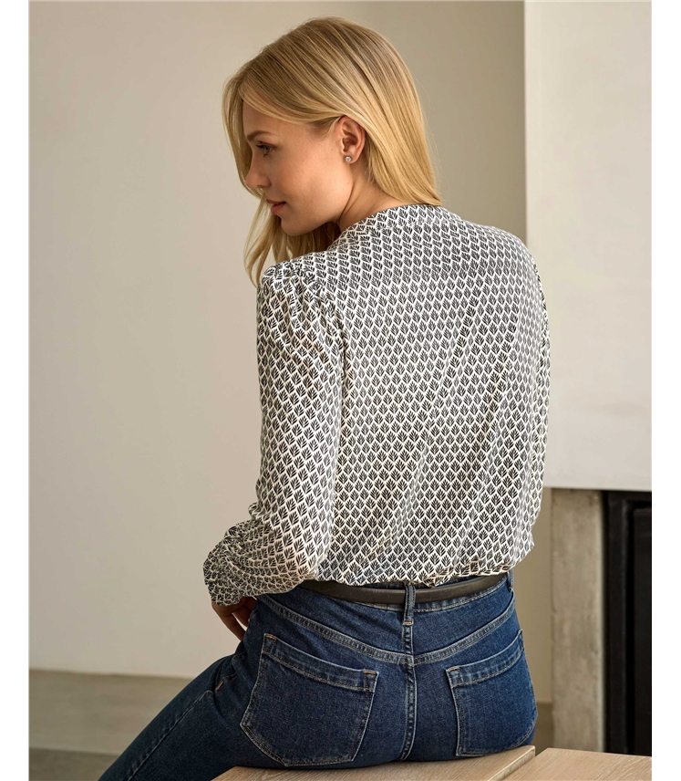 Frill Button Blouse