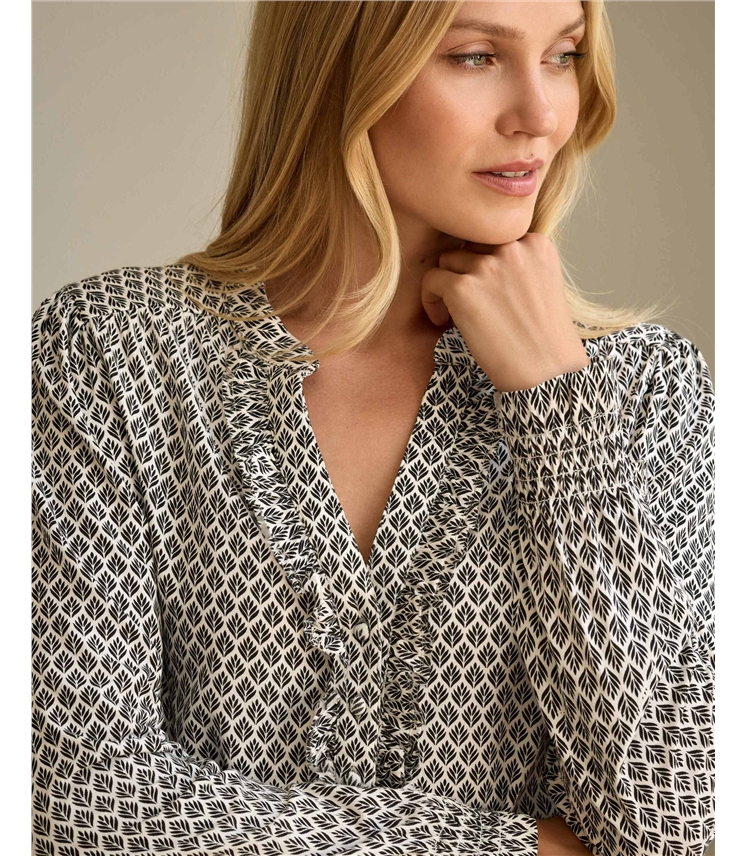 Frill Button Blouse