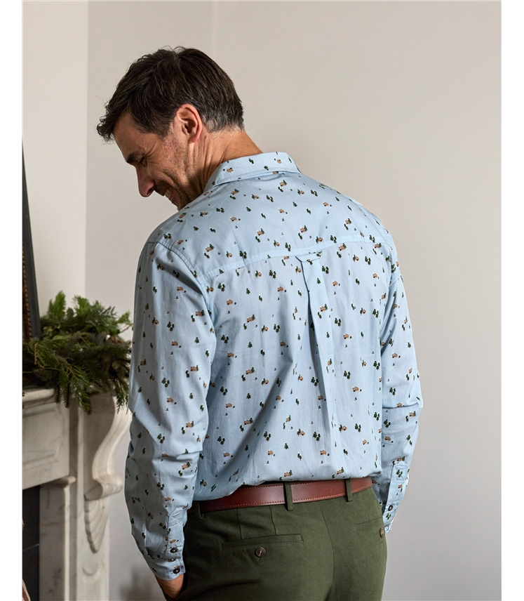 Mens Printed Long Sleeve Shirt